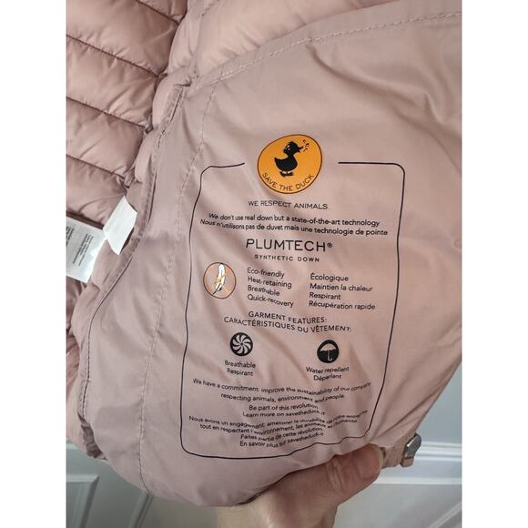 Save The Duck Girl's Insulated Lily Jacket PINK $179, Size: 14 NWT - Picture 7 of 16